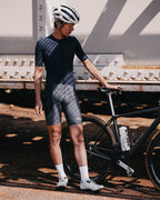 DIVISION ONE Cargo Bib Shorts - Mix gray