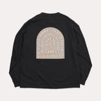 Swirl Print L/S Tee - Charcoal Gray