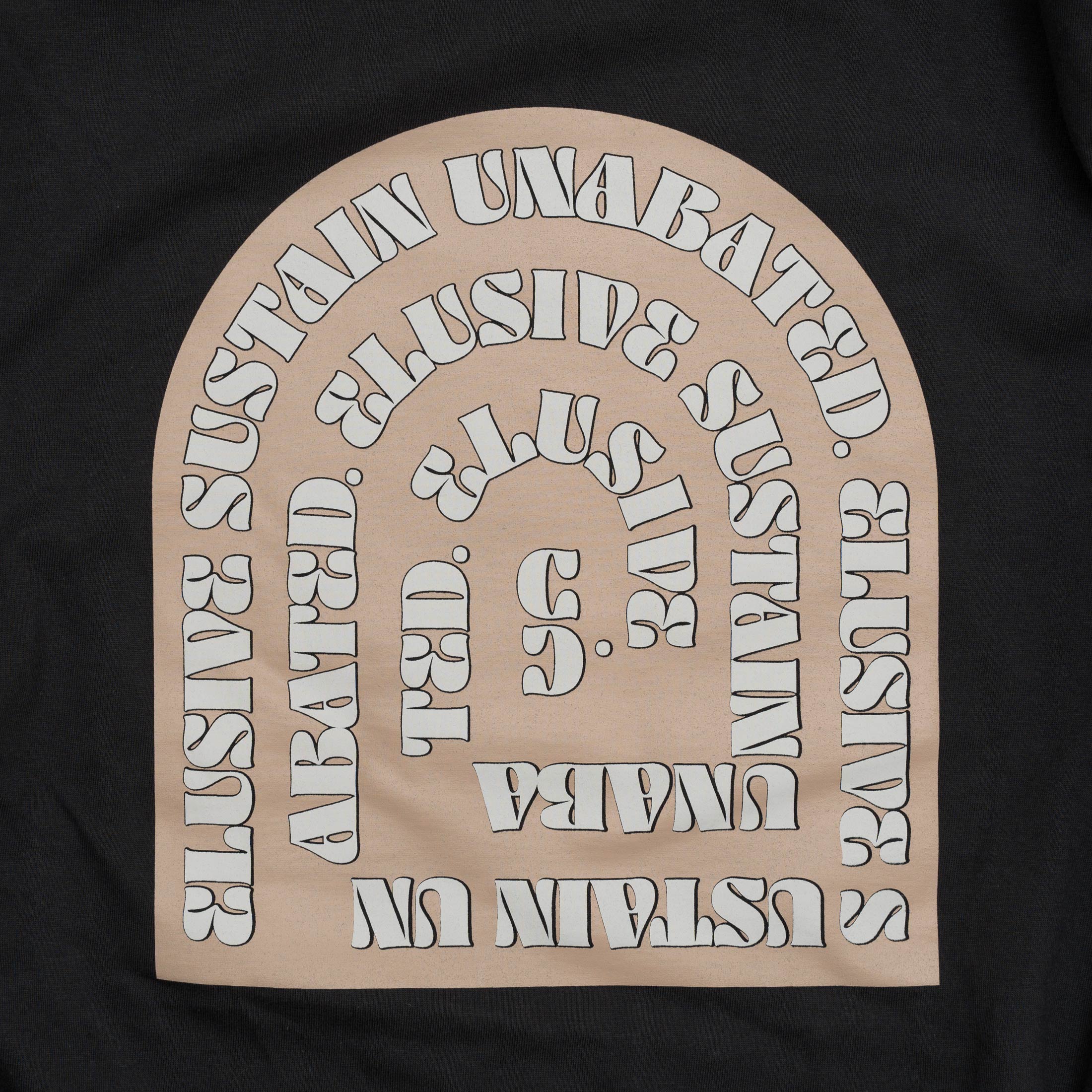 Swirl Print L/S Tee - Charcoal Gray