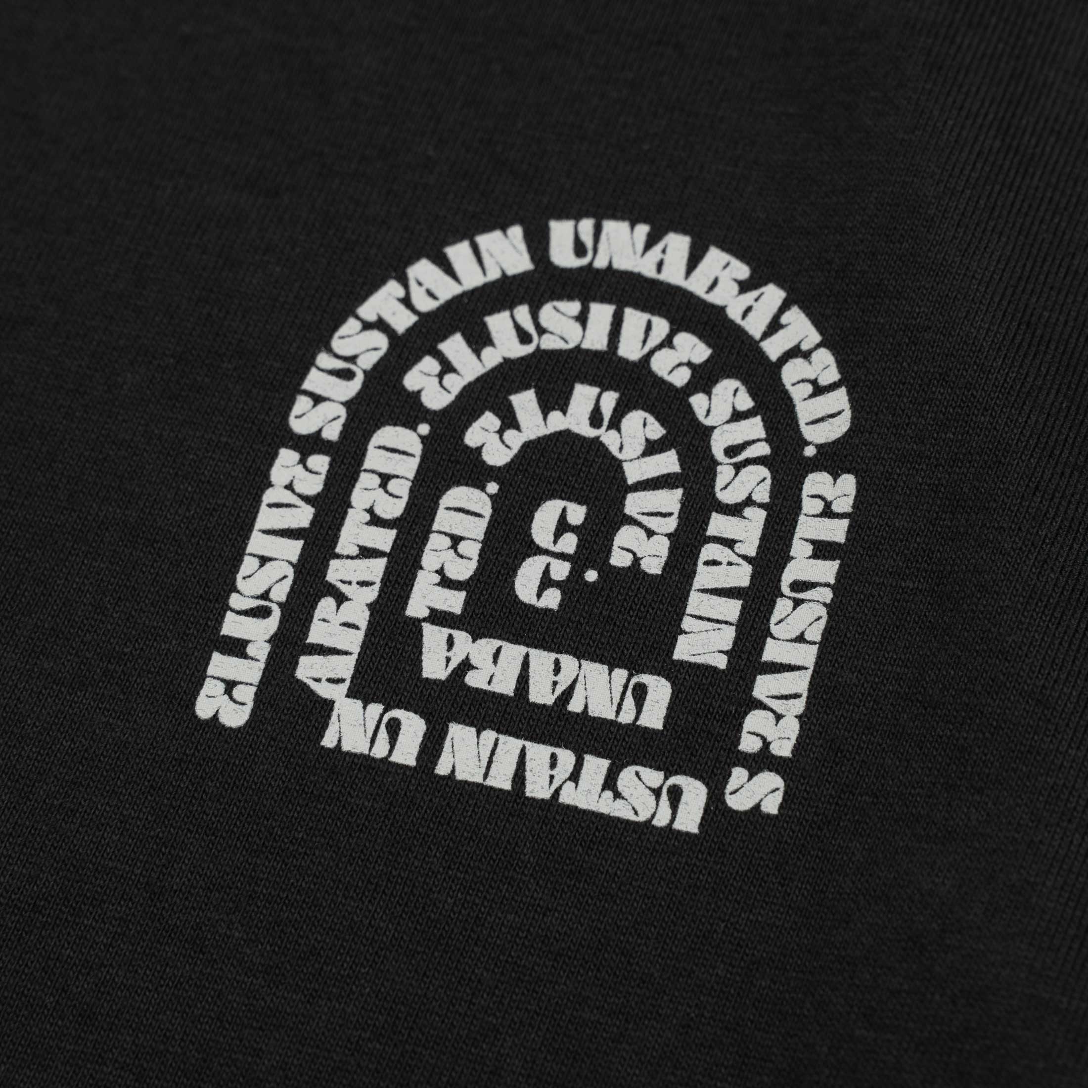 Swirl Print L/S Tee - Charcoal Gray
