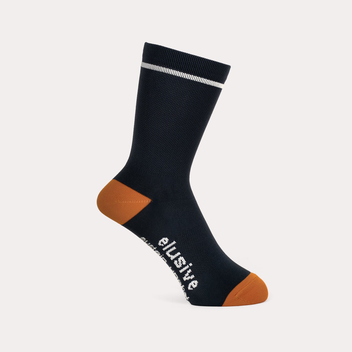 Line Regular socks - D.Navy/Orange