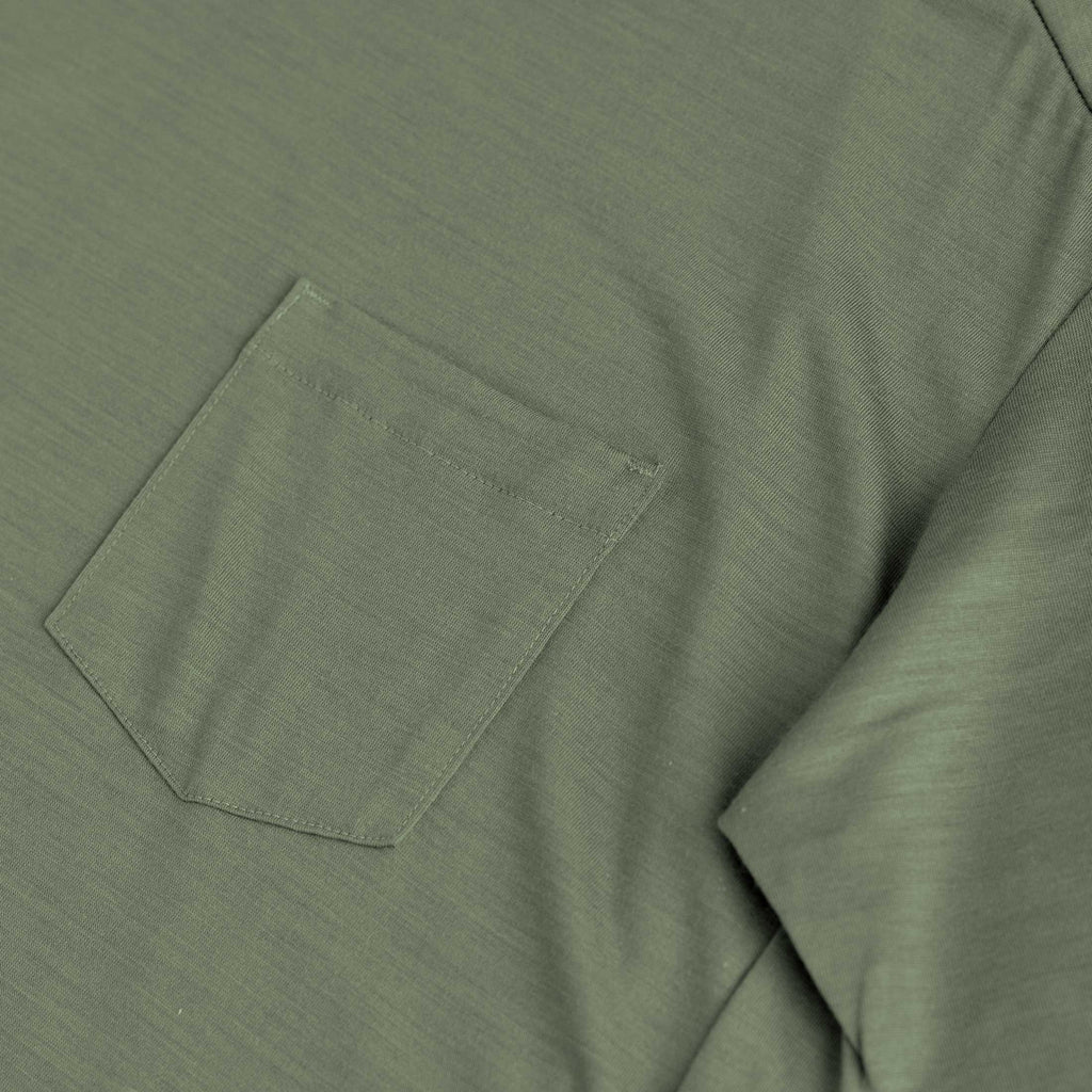 Aside Merino pocket crew - Nephrite Green