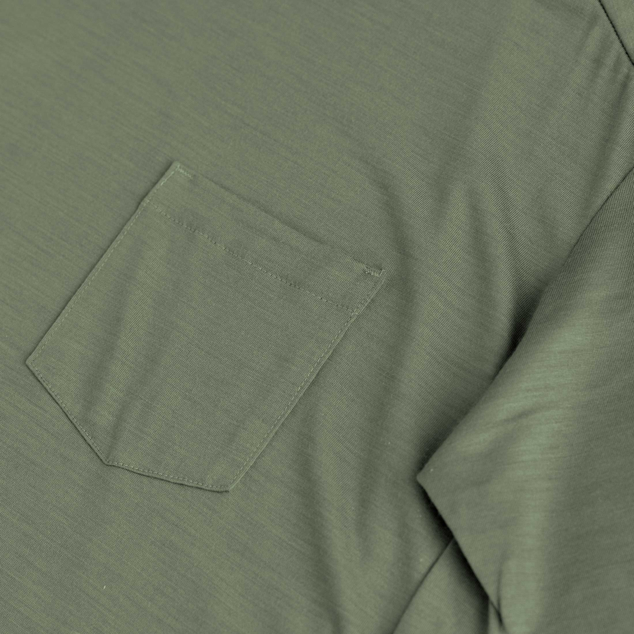 Aside Merino pocket crew - Nephrite Green